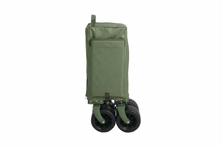 Big Wheels Natural Style With Open Tailgate Beach Folding Wagon